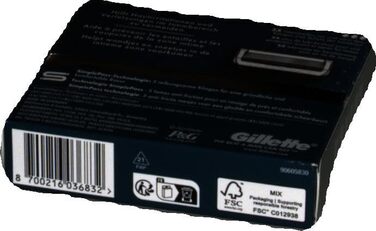 Змінні леза Gillette Intimate для чоловічого вологого гоління, 6 шт., з покращеною змащувальною смужкою, дерматологічно протестовані