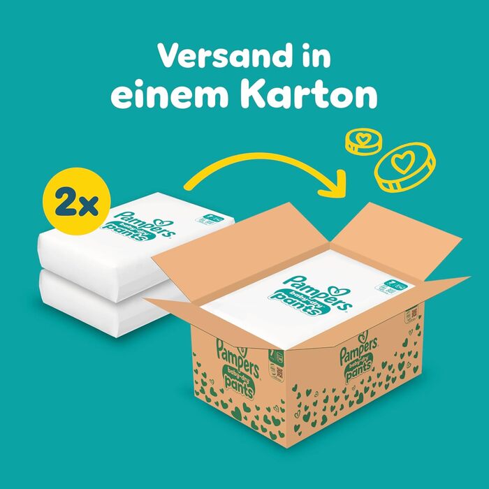 Підгузки-трусики Pampers Baby-Dry розмір 6 (13-19 кг), 138 шт, захист від протікань 360°
