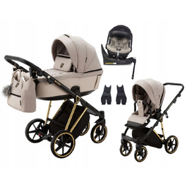 Дитячий візок 4в1 ADAMEX BELISSA SPECIAL EDITION PS-620 + автокрісло BUZ PRO TAUPE + база