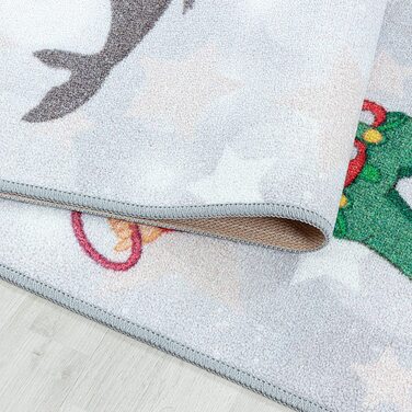 Килим HomebyHome для дітей, 100x150 см, сірий, небо, короткий ворс, для хлопчиків і дівчаток, м'який, антиалергенний, праний, для дитячої, ігрової кімнати, 100x150 см, сірий