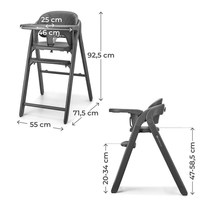 Стілець для годування Kinderkraft TINO GREY