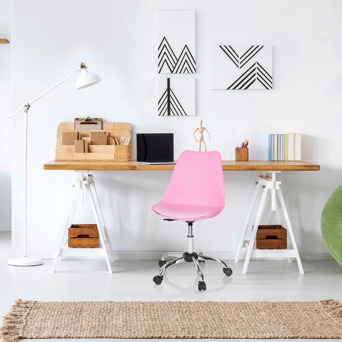 Офісне крісло FANCY PRO, рожеве, hjh OFFICE