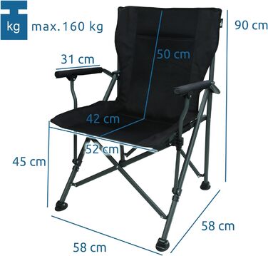 Кемпінговий стілець your GEAR Pesaro з 3D сіткою, складаний, до 160 кг, TÜV сертифікований