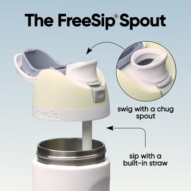 Термопляшка Owala FreeSip зі сталі та соломинкою, 710 мл, Iced Breeze — ізольована, без BPA, для спорту, фітнесу та подорожей