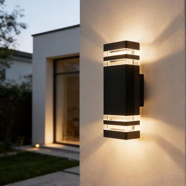 Стіна LED-світильник вуличний IP54 водонепроникний, Up and Down, 2×5W 3000K тепле біле світло, GU10, антрацит (набір 2 шт)