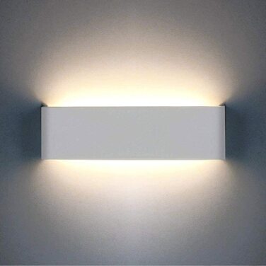 Світильник настінний LED Lightess, білий, 16W, IP44, алюмінієвий, для вітальні, спальні, коридору, тепле біле світло, сучасний дизайн