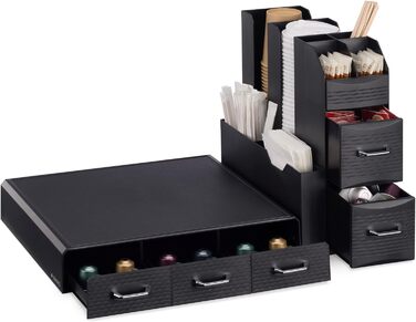 Тримач для капсул кави Navaris - органайзер для капсул Nespresso та інших стандартних розмірів - чорний