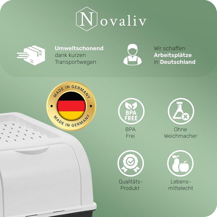 Контейнер для зберігання картоплі Novaliv | 2x 3,5 л | Білий | Короб для цибулі | Організатор для овочів та фруктів | Складний | Контейнер для зберігання моркови