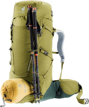 Туристичний рюкзак Deuter Aircontact Core 40+10 л, зелений, модель 2024, для трекінгу