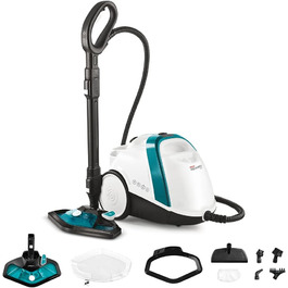 Парогенератор POLTI Vaporetto Smart 100 T 4 бар, 2 л, антивірусний, білий/бірюзовий, 110 г/хв, 9 насадок