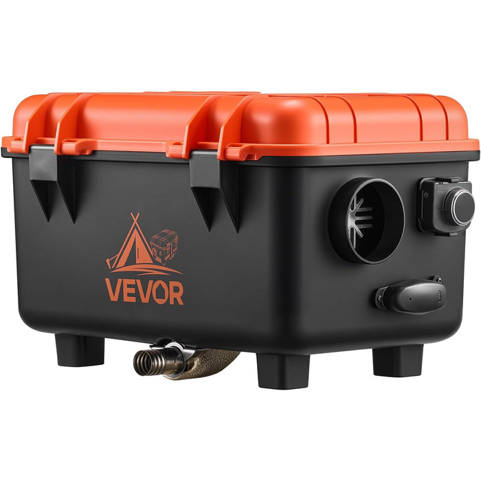 Дизельний обігрівач VEVOR 8 кВт, 12/24 В, портативний, з пультом ДУ та LCD, для вантажівок/кемперів, оранжевий