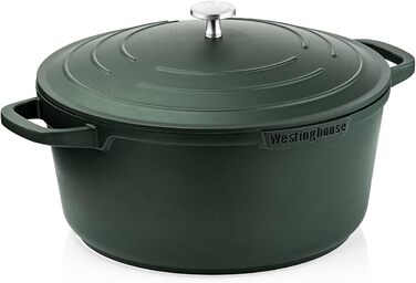 Великий каструля Westinghouse Performance Series 28 см, для індукції та всіх типів плит, з кришкою, антипригарне покриття, духовка та посудомийна машина, зелений
