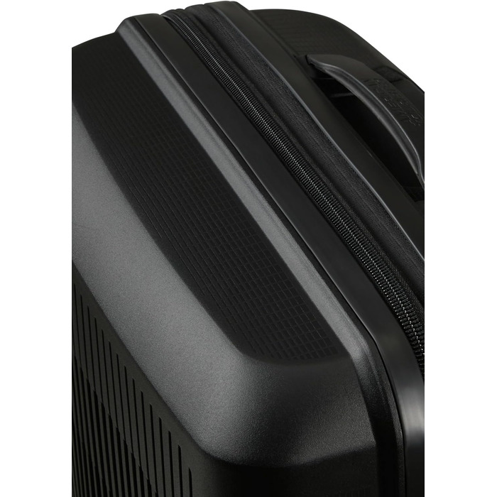 Валіза American Tourister Aerostep Spinner S, розширювана, 55 см, 36/40 л, чорна, ручна поклажа