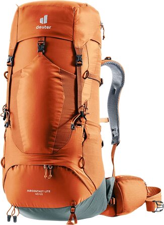 Туристичний рюкзак Deuter Aircontact Lite 50+10 л, chestnut-teal, легкий, для трекінгу