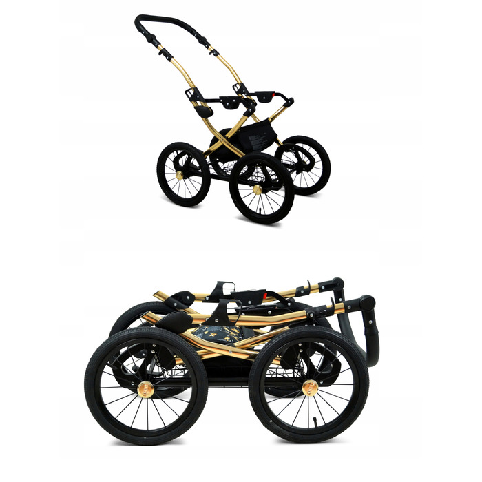 Дитячий візок 3в1 BabyLux Margaret Gold Black Grey