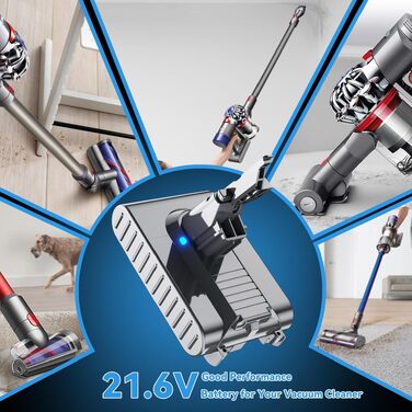 Акумулятор для пилососа Dyson V7 6.0Ah (6000mAh) - замінний акумулятор для моделей SV11 Animal, Fluffy, Absolute, Trigger, Motorhead, Pro, Car+Boat