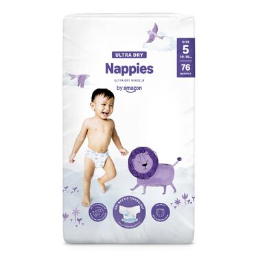 Підгузки By Amazon Ultra Dry, розмір 3 (4-9 кг), білі, 172 шт (2 упаковки по 86 шт)
