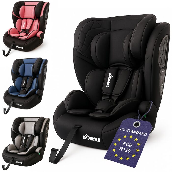 Автокрісло i-Size 9-36 кг, 15 місяців - 12 років, група 1/2/3, ECE R129/03, чорний колір