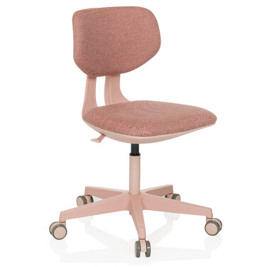 Дитячий офісний стілець KID COLORE з тканиною рожевого кольору hjh OFFICE