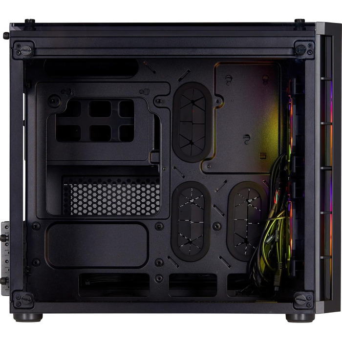 Корпус для ПК Corsair Crystal 280X RGB, micro-ATX, загартоване скло, чорний, підсвітка LED