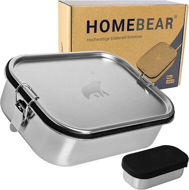 Ланч-бокс HOMEBEAR 1,2 л 19,7х14,7х6 см нержавіюча сталь
