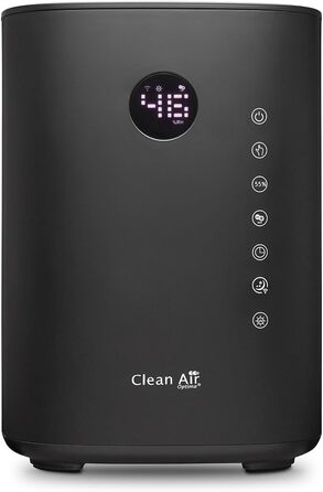Ультразвуковий зволожувач повітря Clean Air Optima CA-605B з UVC-стерилізацією, іонізатором та аромадифузором, 480 мл/год, для приміщень до 65м², чорний