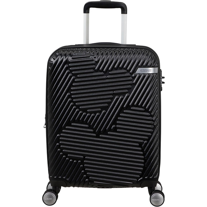 Дорожня валіза American Tourister Mickey Clouds, розмір S, розширювана, 55 см, 38/45 л, чорна з принтом Міккі Мауса, ручна поклажа, на колесах