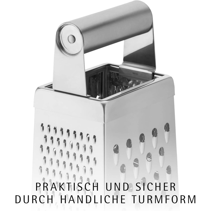 Терка для овочів WMF Gourmet Vierkantreibe з нержавіючої сталі Cromargan, 4-гранна, 8 x 24 см