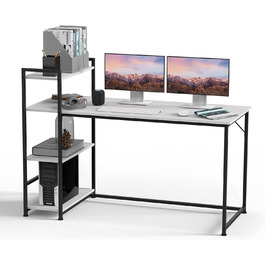 Стіл SANODESK FD для комп'ютера та їдальні, домашній офіс, 120x60x75 см, горіх+чорний, без шафи
