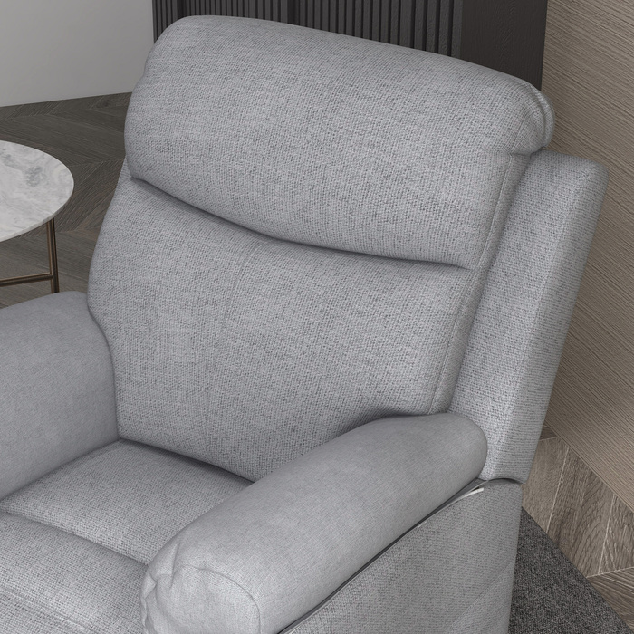 Реклайнер для телевізора HOMCOM Recliner Electric з допоміжним засобом стоячи, 5 режимів масажу, функція відкидання, масажне крісло з підніжкою, білизняний вигляд, бічна кишеня та пульт дистанційного керування, для вітальні, сірий