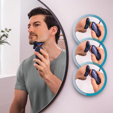 Електробритва Cecotec Precisioncare Sapphire Pro з нержавіючої сталі, 70 хв роботи, IPX6 водонепроникна, для дому та подорожей
