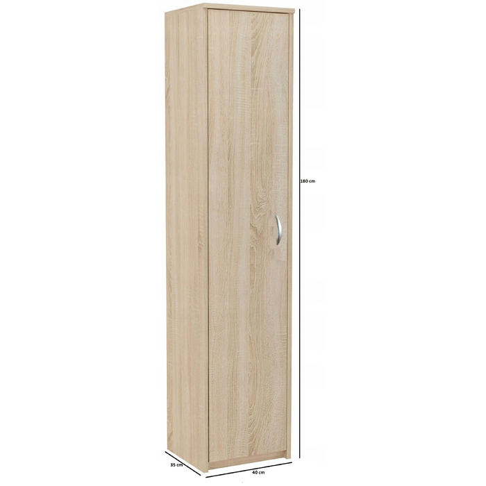 Стелаж Meble Bestseller, дуб сонома, 39 x 180 x 35 см