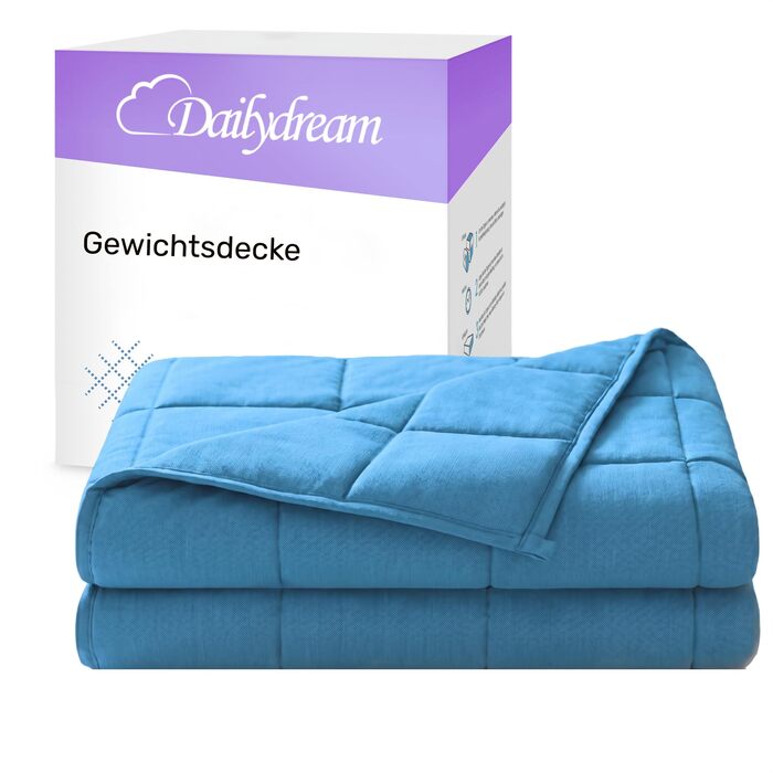 Обтяжувальна ковдра Dailydream 135x200 см, 4.5 кг, бавовняна, синя