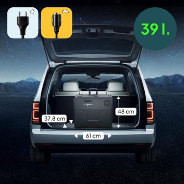 Автомобільний компресорний холодильник Peme Expedition 27/39L: електричний, портативний, для кемпінгу, з підігрівом та функцією морозильної камери (12/24V, 220-240V)