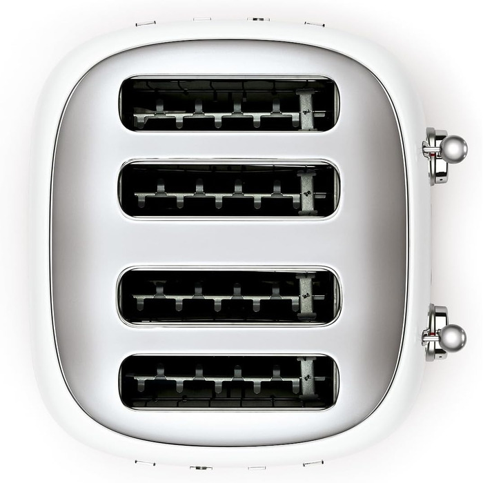 Тостер Smeg TSF03WHEU 4-секційний білий, 6 режимів, підігрів, розморожування, функція бейгл, 2000 Вт
