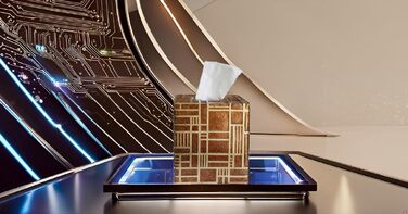 Декоративний чохол для коробки серветок Kleenex Hymmah, квадратний з підносом, золотистий дизайн Linellae для спальні та вітальні