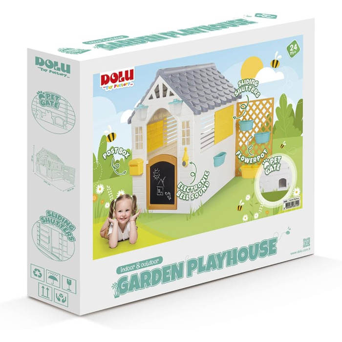 Дитячий ігровий будиночок DOLU Garten - для вулиці, пластиковий, міцний