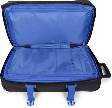 Валіза Eastpak Tranverz M 78L на колесах (67 x 35,5 x 30 см), легкий дорожній кофер з 2 відділеннями, телескопічною ручкою та TSA-замком, колір Contrast Black Blue