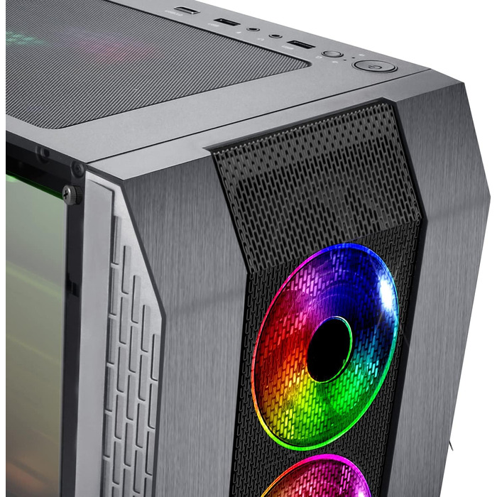Ігровий корпус SPIRIT OF GAMER Rogue VI ATX/mATX/ITX з гартованим склом, 4 адресовані RGB LED вентилятори 120 мм, сумісний з Aura/MSI Mystic/ASROCK 3Pin