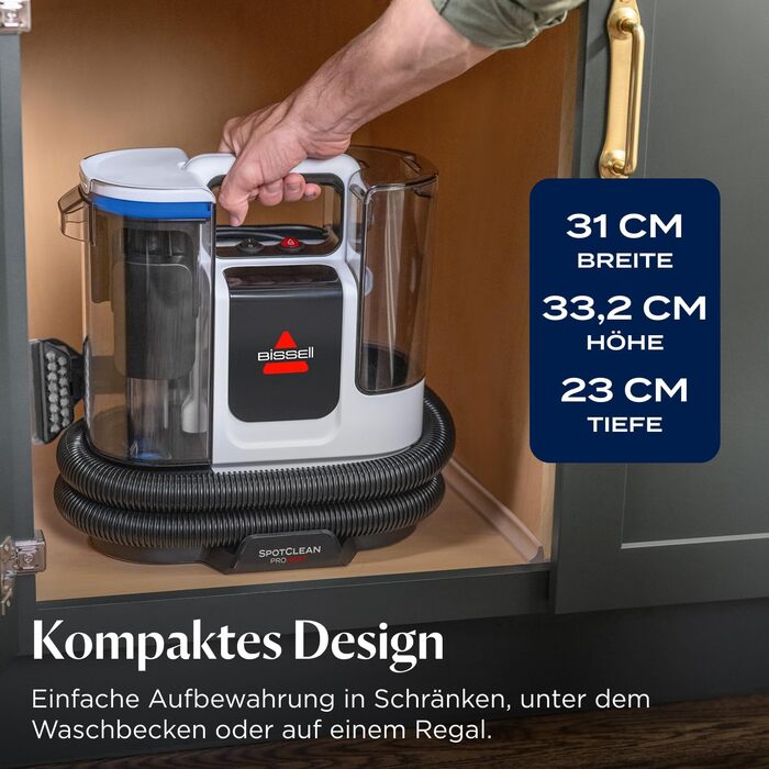 BISSELL SpotClean ProHeat Advanced - професійний мийник килимів та м'яких меблів, 1125W, з кабелем, 3924N