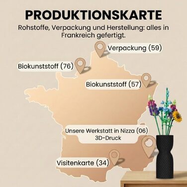 Ваза для Lego квітів, декоративна ваза з біопластику, чорна, пісочний годинник