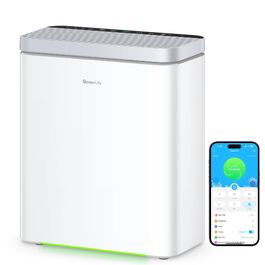 Розумний очищувач повітря GoveeLife з PM2.5 монітором для великих приміщень до 97 м², HEPA-фільтр 3-в-1, керування через App та Alexa, режим сну, від пилу, шерсті тварин та пилку