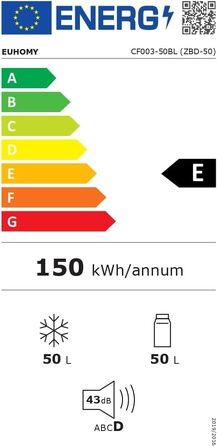 Автомобільний компресорний холодильник EUHOMY 50л з Wi-Fi, -20°C~20°C, 12/24V/220V, на колесах для кемпінгу, подорожей, риболовлі