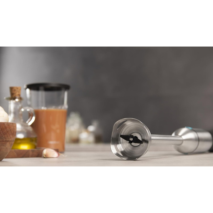 Блендер Cecotec Stabmixer Power TitanBlack 1500 XL Cream - 1500 Вт, CrossBlades, XL-фут, захист від бризок, 8 аксесуарів