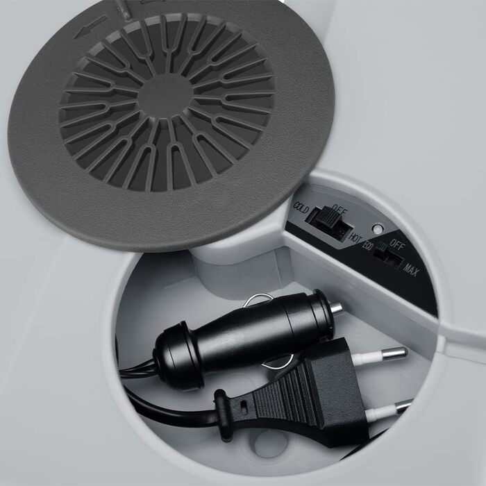 Електричний автохолодильник Kühlbox 32л: охолодження та підігрів 12/230V, сірий. Для авто, вантажівок, кемпінгу, човнів.