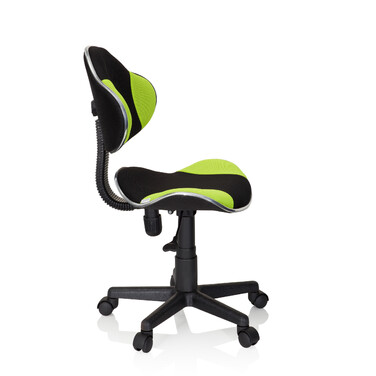 Дитяче крісло для письмового столу KIDDY GTI-2, тканина, чорний/зелений, hjh OFFICE