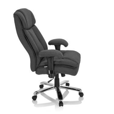 Надміцне крісло / офісне крісло BUILDER XXL I тканина темно-сірий hjh OFFICE