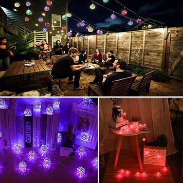 Світлодіодна гірлянда NLNEY 7 м, 50 LED, кулі, сонячна батарея, водонепроникна, для вулиці та дому, тепле біле світло, для саду, балкона, весілля, Різдва