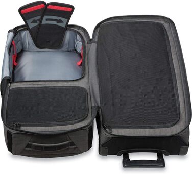 Дорожня валіза на колесах Dakine Split Roller 85L, чорна, містка, з розділеними відділеннями, спортивна сумка для подорожей