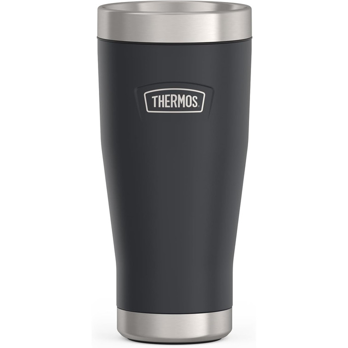 Термос ICON MUG 0,47л, бежевий/пісочний мат, термокружка 470мл, кавова кружка to go з нержавіючої сталі, ізотермос, 7 год гаряче / 22 год холодне, придатна для миття в посудомийній машині, абсолютно герметична, без BPA (470 мл, темно-сірий / Graphite Mat)